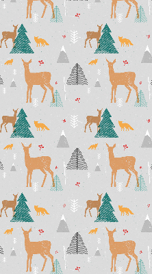 Blackout roller blind for window Roe deer in the forest