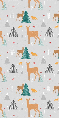 Blackout roller blind for window Roe deer in the forest