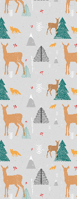 Blackout roller blind for window Roe deer in the forest