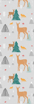 Blackout roller blind for window Roe deer in the forest