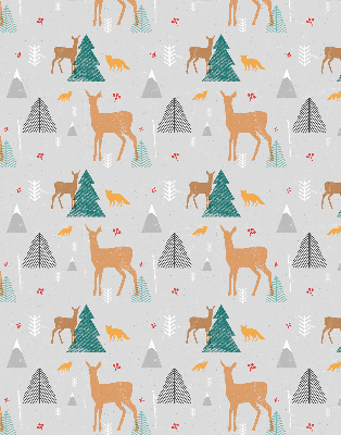 Blackout roller blind for window Roe deer in the forest