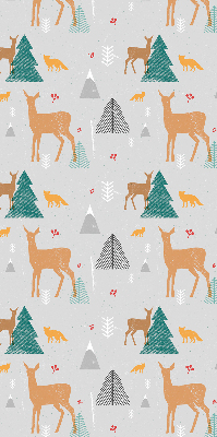 Blackout roller blind for window Roe deer in the forest
