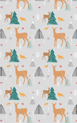 Blackout roller blind for window Roe deer in the forest