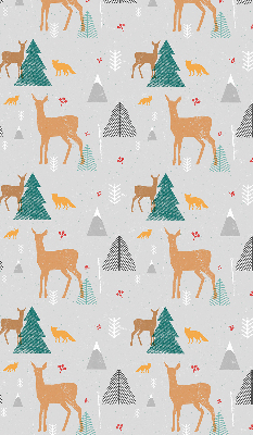 Blackout roller blind for window Roe deer in the forest