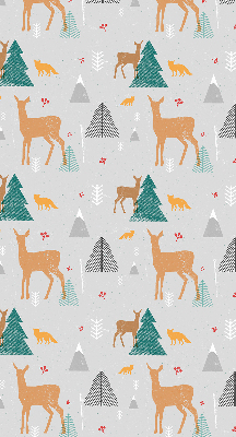 Blackout roller blind for window Roe deer in the forest