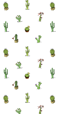 Fabric roller blind for window Cacti