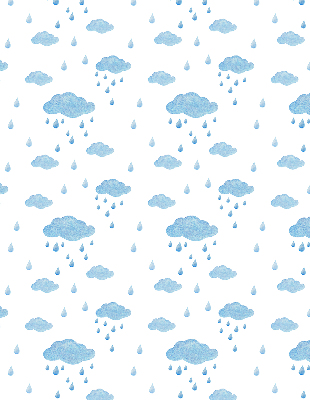 Blackout roller blind Clouds and rain