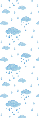 Blackout roller blind Clouds and rain