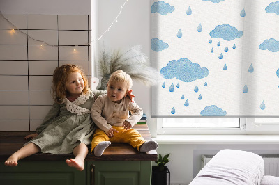 Blackout roller blind Clouds and rain