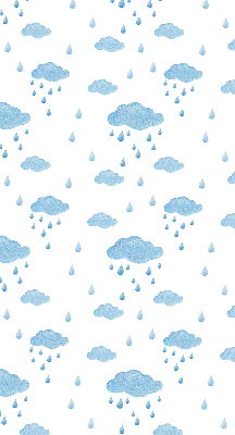Blackout roller blind Clouds and rain