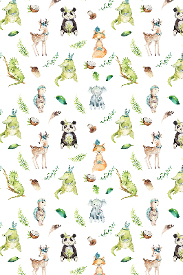 Fabric roller blind for window Animals and plants