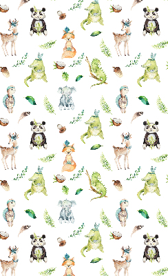 Fabric roller blind for window Animals and plants