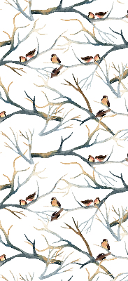 Blackout roller blind Birds on a tree