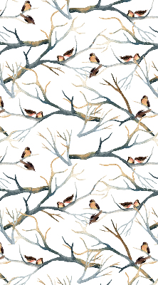 Blackout roller blind Birds on a tree