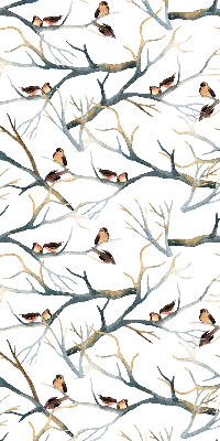 Blackout roller blind Birds on a tree