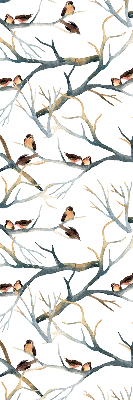 Blackout roller blind Birds on a tree