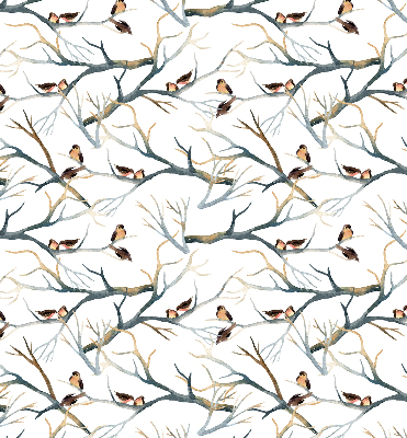 Blackout roller blind Birds on a tree