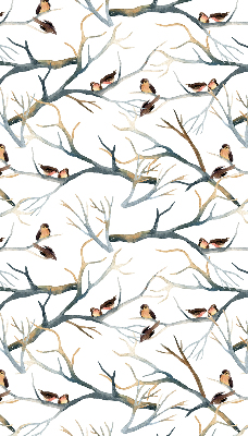Blackout roller blind Birds on a tree
