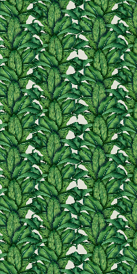 Blackout roller blind green leaves pattern