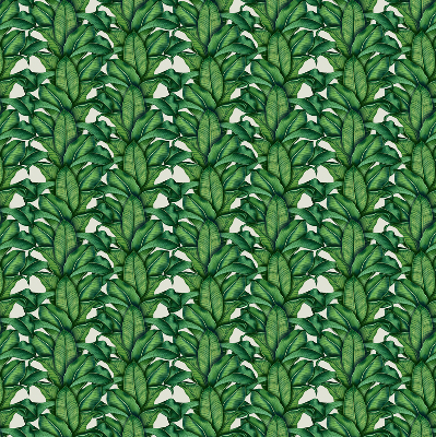Blackout roller blind green leaves pattern