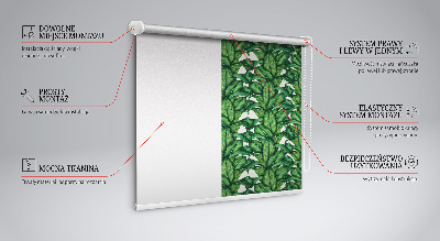 Blackout roller blind Green leaves