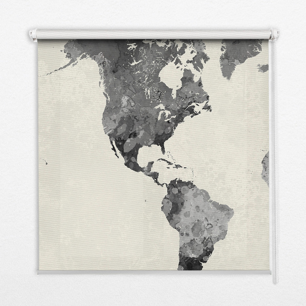 Blackout roller blind for window Black continents