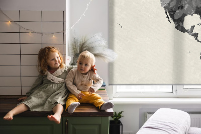 Blackout roller blind for window Black continents