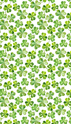 Blackout roller blind lucky clover pattern
