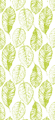Fabric roller blind for window Lime leaves