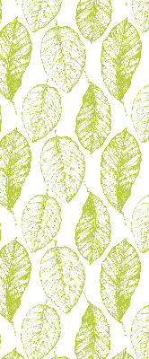 Fabric roller blind for window Lime leaves
