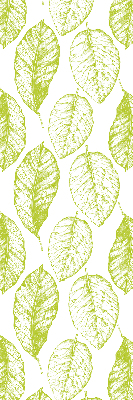 Fabric roller blind for window Lime leaves