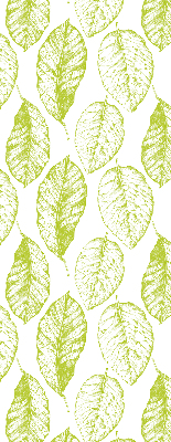 Fabric roller blind for window Lime leaves