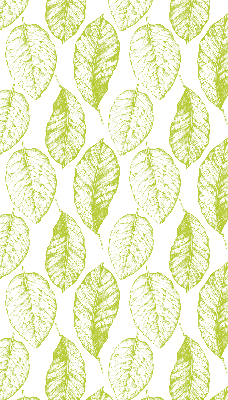 Fabric roller blind for window Lime leaves