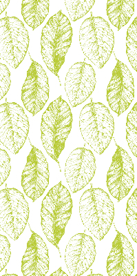 Fabric roller blind for window Lime leaves
