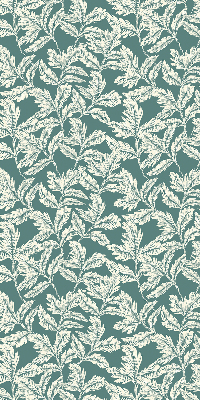 Blackout roller window blind leaf pattern wallpaper