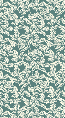 Blackout roller window blind leaf pattern wallpaper