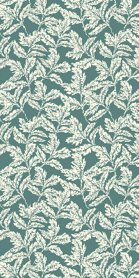 Blackout roller window blind leaf pattern wallpaper