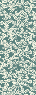 Blackout roller window blind leaf pattern wallpaper