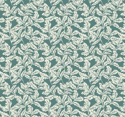 Blackout roller window blind leaf pattern wallpaper