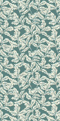Blackout roller window blind leaf pattern wallpaper