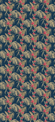 Fabric roller blind for window Interesting plants