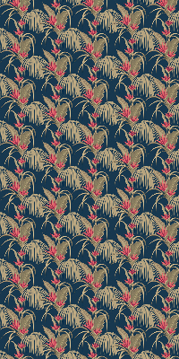 Fabric roller blind for window Interesting plants