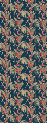 Fabric roller blind for window Interesting plants