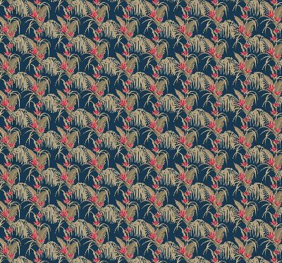 Fabric roller blind for window Interesting plants