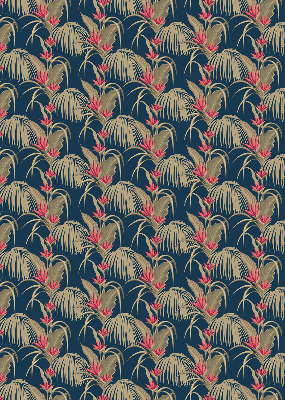 Fabric roller blind for window Interesting plants