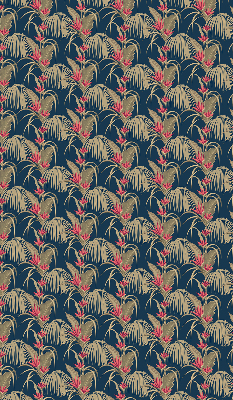 Fabric roller blind for window Interesting plants