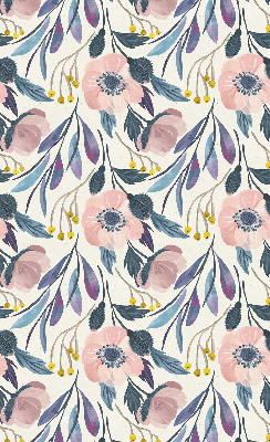 Blackout roller blind for window poppies print