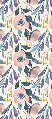 Blackout roller blind for window poppies print