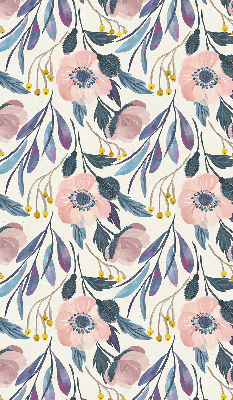 Blackout roller blind for window poppies print
