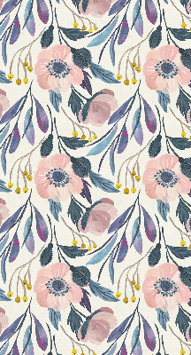 Blackout roller blind for window poppies print